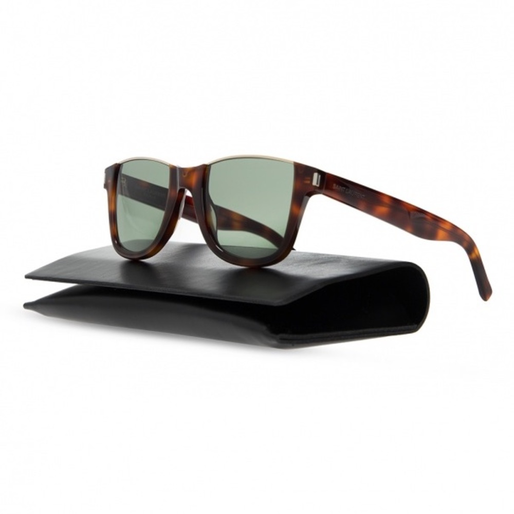 New Saint Laurent SL 51 CUT 002 Unisex Havana Sunglasses - Picture 3 of 16